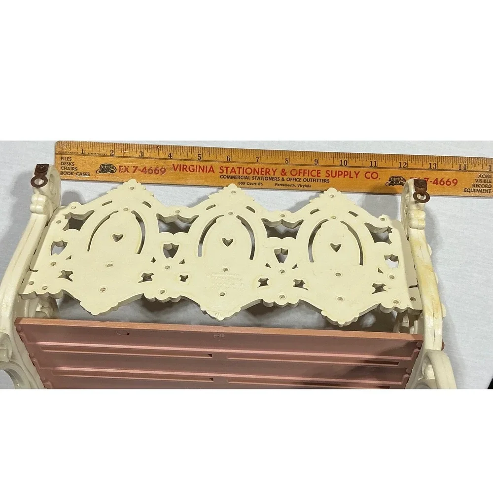 Vintage 1988 Burwood Wall Shelf Bench Style Hanging #2914 Made USA 12